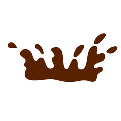 Chocolate Splash Liquid Hand drawn vector illustration 