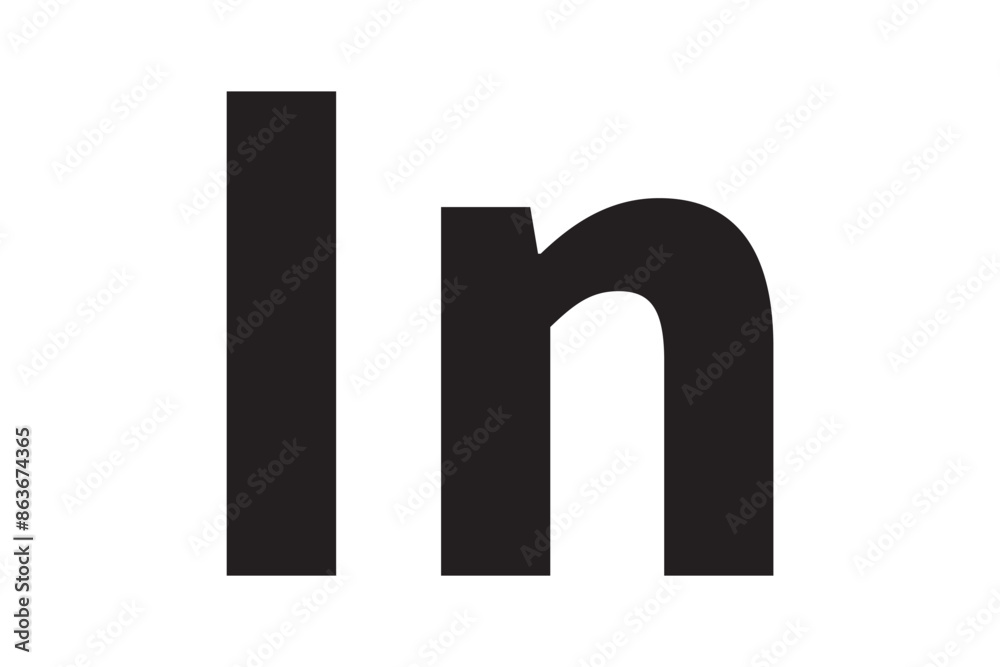 Wall mural linkedin vector logo. design style for web site and mobile app