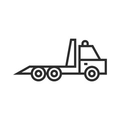 Truck outline icon, editable vector illustration and transparent graphic element. Isolated on white background
