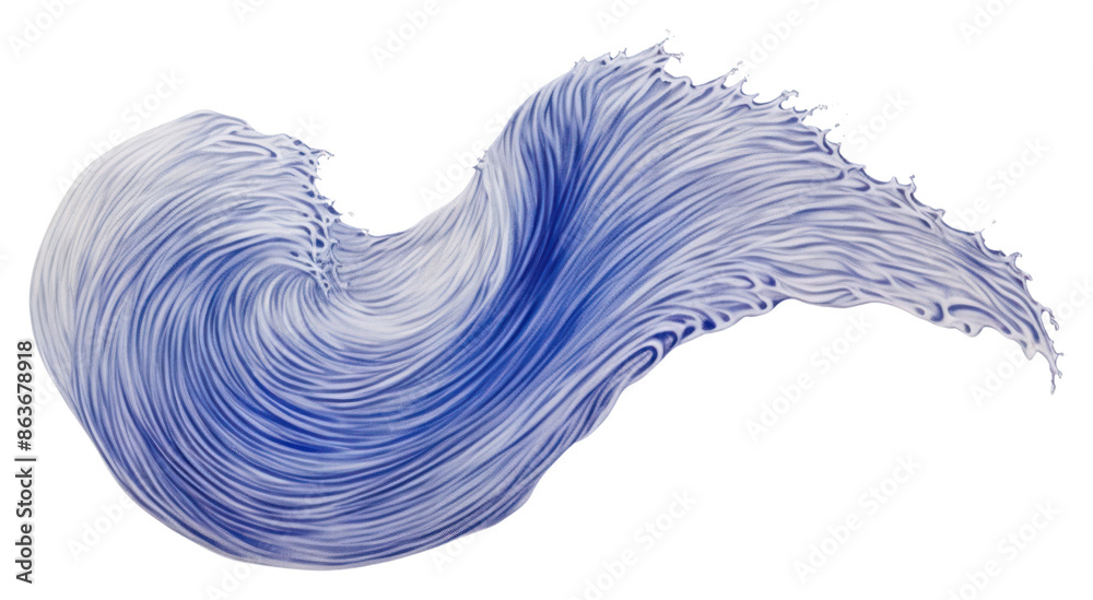 Wall mural PNG  Drawing wave sketch blue illustrated.