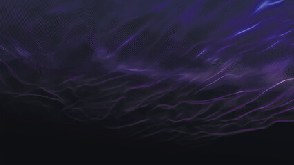 Technology background. Abstract digital particle wave. Futuristic dotted wave. Sound wave visualization. Digital background. Plexus effect. 3d vector