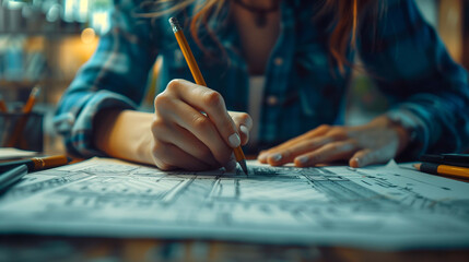 Hands move deftly, translating complex ideas into tangible visual representations
