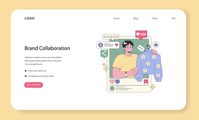 Social Influencers. Flat Vector Illustration