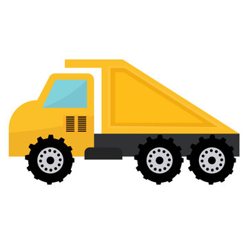 recommend clip art: Yellow construction truck vector illustration, machinery vehicle clip art, building machine clipart image, cartoon dump trucks isolated