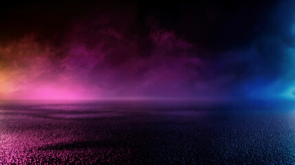 Fototapeta premium Abstract colorful foggy background with vibrant gradient on the asphalt road. High quality photo.