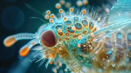 Close-up of a plant's cellular structure, highlighting the complexity and detail.