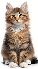 Fototapeta premium Cat isolated on white background.