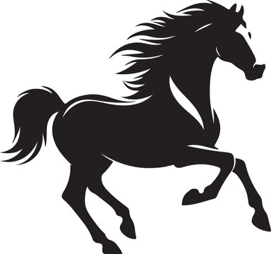recommend clip art: horse silhouette vector art illustration with white background
                    