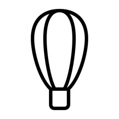 Hot air balloon Vector Line Icon Design