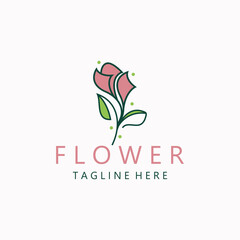 Flower logo design Floral emblem. Cosmetics, Spa, Beauty salon identity, Boutique and wedding template
