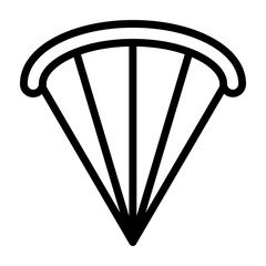 Paraglider Vector Line Icon Design © Muhammad Rizwan