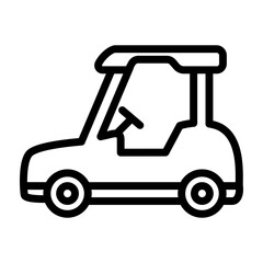Gokart Vector Line Icon Design