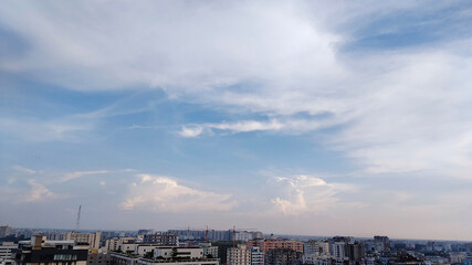 Amazing view of a cityscape with blue Sky