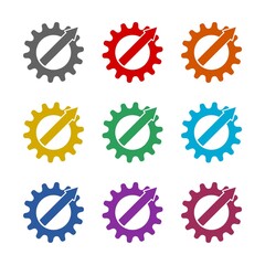 Productivity  icon isolated on white background. Set icons colorful