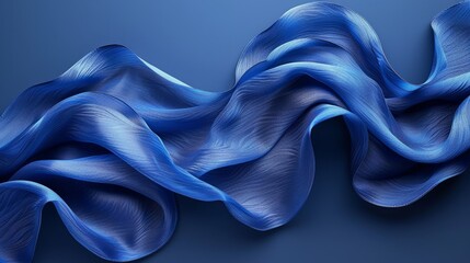 Fototapeta premium Smooth, elegant dark blue silk.
