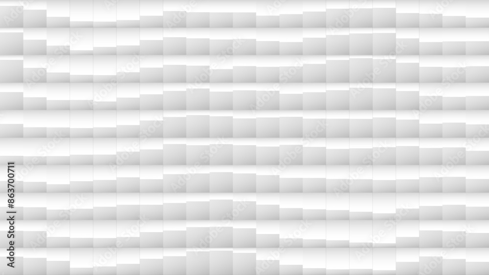 Aufkleber white geometrical seamless wall background. abstract geometric 3d paper style texture. vector illust