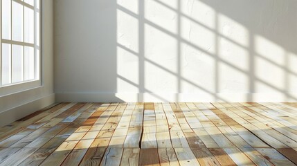 Window light shadow on wall. Interior background illustration generated by ai