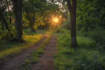 Obraz premium morning in the forest