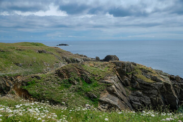 sentier de douaniers sur les falaises du Conquet en mer d'Iroise