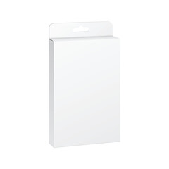 White product package box with a window. Vector