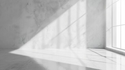 Obraz premium Window light shadow on wall. Interior background illustration generated by ai