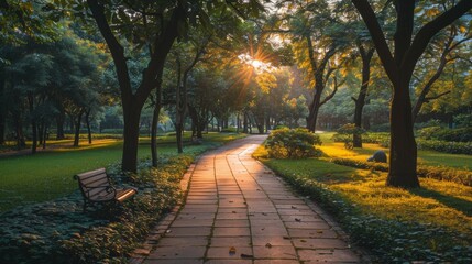 City Park with Footpath