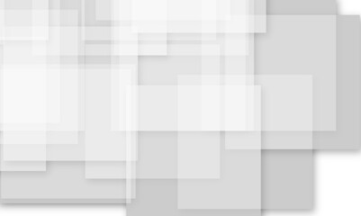 White and grey abstract technology banner design. Business concept geometric white and gray squares Pattern texture background. Design for brochure, banner, wedding card, cover, flyer.
