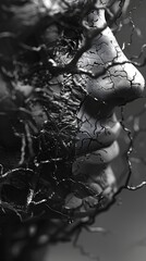 Captivating Digital Subtraction Angiography Showcasing the Intricate Circulatory System in High-Contrast Black-and-White