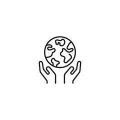 Save the planet icon vector. EPS 10 editable vector