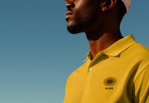 Men Polo Shirt Mockup With Generative AI