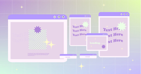 retro  aesthetic computer Pc element