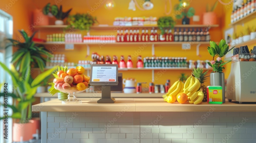Poster streamlined 3d checkout process highlighting ease of use and efficient order placement for online sh