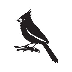 Cardinal silhouette graphic - minimallest cardinal vector
