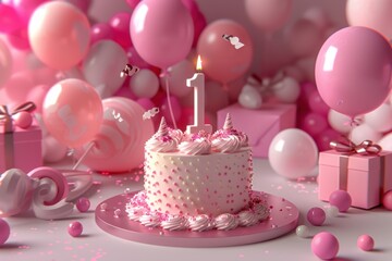 A Pink First Birthday Celebration