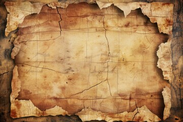 Vintage parchment paper with worn edges and textured surface