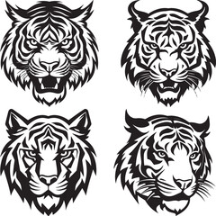 Tiger Head animals art graphic resources vector Element image design