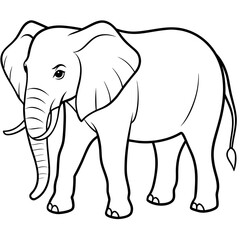 elephant cartoon isolated on a white background vector design 