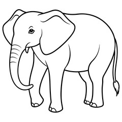 elephant cartoon isolated on a white background vector design 