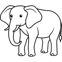 elephant  isolated on white background 