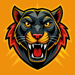 panther head vector design art 