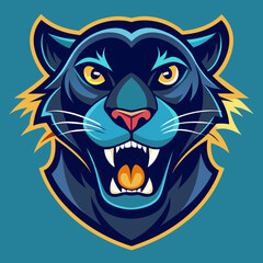 panther head vector design art 