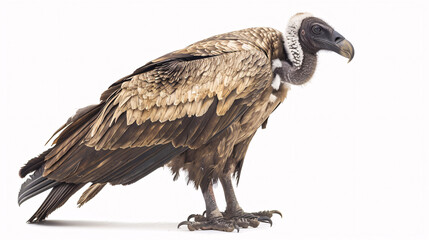 Fototapeta premium Griffon Vulture (Gyps fulvus) isolated on white background
