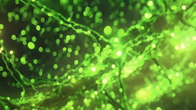 A fluorescence microscopy animation highlighting the presence of chloride ion channels in a neurons membrane responsible for inhibitory signals and regulating neuronal excitability.