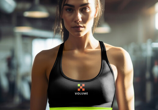 Sports Bra Mockup With Generative AI