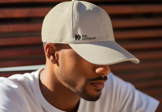 White Cap Mockup With Generative AI