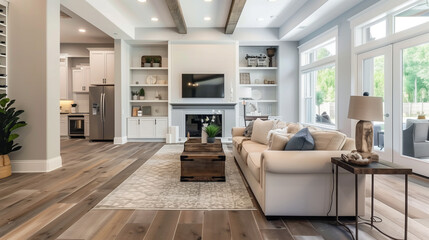 Modern Drawing Room Living Space Interior Design Stock Photo