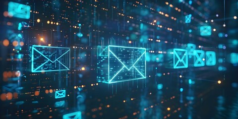 Avoid unknown or suspicious emails to reduce potential risks of cyber threats. Concept Cybersecurity, Email Safety, Risk Management, Information Protection