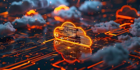 Cloudnative applications with hig. Concept h-scalability, microservices, containerization, serverless architecture, Kubernetes