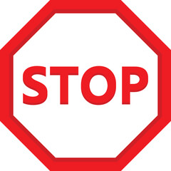 stop sign isolated on white background