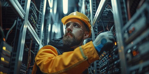 Rack InstallationTechnicians carefully secure racks, building the framework for the AIs digital mind to residePride Precision